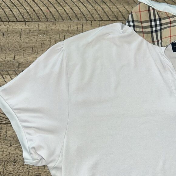 BurberryGolf⛳️Designer🧑🎨 Shirt👚Pale Pink with NovaCheck CollarLuxury Playtime! - Picture 14 of 17